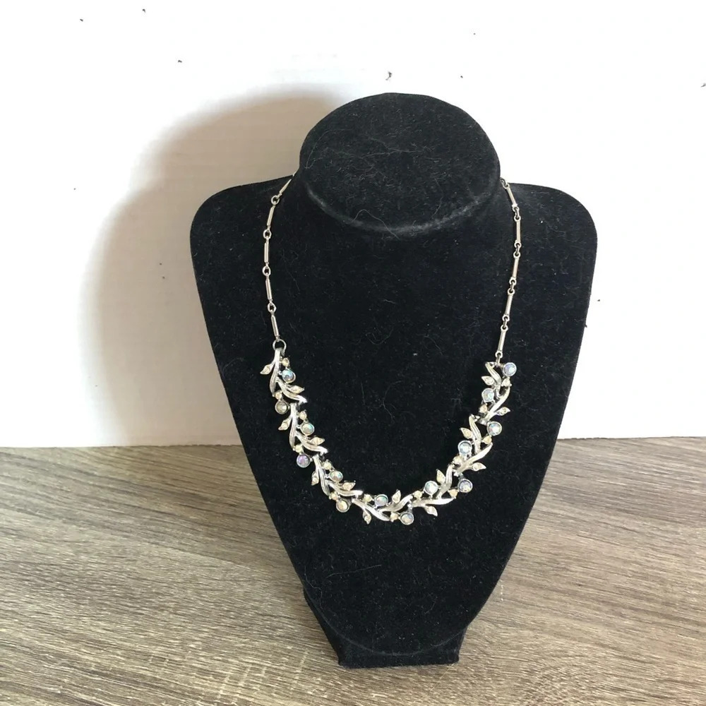 Vtg Rhinestone Necklace - Picture 2 of 9